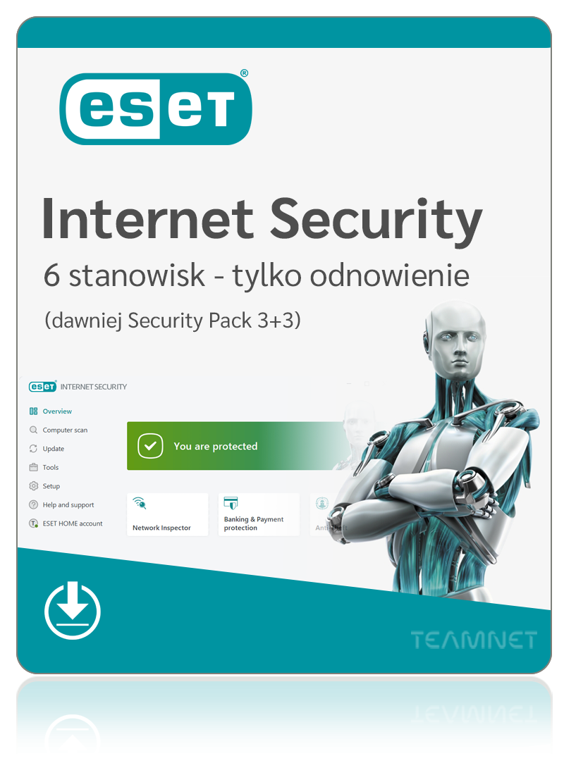 ESET Internet Security 6 stanowisk (dawniej Security Pack 3+3)